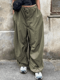 Poshoot Size Friendly Low Waist Parachute Cargo Pants