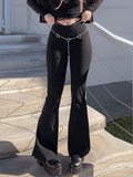 Poshoot Split High Waist Flare Leg Pants