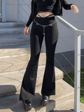 Poshoot Split High Waist Flare Leg Pants