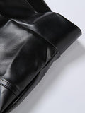 Poshoot Stacked Pu Leather Pants