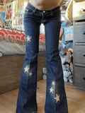 Poshoot Star Embroidered Flare Jeans