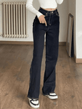 Poshoot Stitched High Waist Boyfriend Jeans