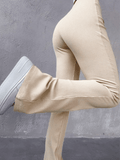 Poshoot Stretchy Ribbed Flare Leg Pants