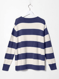 Poshoot Striped Crew Neck Knit Sweater  Christmas Gifts