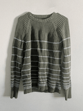 Poshoot Striped Ribbed Pullover Knit Sweater  Christmas Gifts