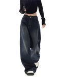 Poshoot 90s Vintage Washed Effect Baggy Boyfriend Jeans