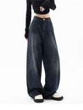 Poshoot 90s Vintage Washed Effect Baggy Boyfriend Jeans