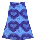 Poshoot Tie-Dye Heart Wrap Midi Skirt