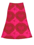 Poshoot Tie-Dye Heart Wrap Midi Skirt