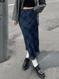 Poshoot Vintage Checkered Maxi Skirt