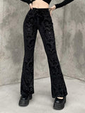 Poshoot Vintage Embossed Velour Flare Pants