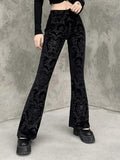 Poshoot Vintage Embossed Velour Flare Pants