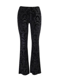 Poshoot Vintage Embossed Velour Flare Pants