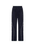 Poshoot Vintage Striped Piping Baggy Sweatpants