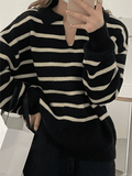 Poshoot Vintage Striped Pullover Sweater  Christmas Gifts