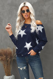 Back to school  Star Print Long Sleeve Sweatshirt