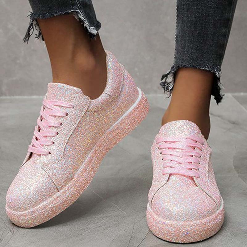 Poshoot - Pink Casual Patchwork Round Out Door Shoes