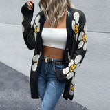 POSHOOT  AUTUMN OUTFITS       Floral Button Down Longline Cardigan