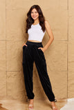 BACK TO SCHOOL    Chic For Days High Waist Drawstring Cargo Pants in Black