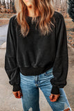 Back to school  Round Neck Open Back Sweatshirt