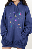 POSHOOT AUTUMN OUTFITS      Full Size Dropped Shoulder Star & Moon Graphic Hoodie