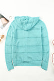 POSHOOT AUTUMN OUTFITS   Zip-Up Raglan Sleeve Openwork Hooded Cardigan