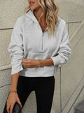 POSHOOT AUTUMN OUTFITS      Sleeve Zip-Up Hoodie with Pocket