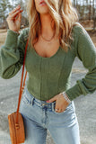 BACK TO COLLEGE   Scoop Neck Long Sleeve Top