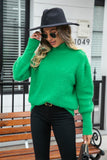 POSHOOT  AUTUMN OUTFITS    Turtle Neck Long Sleeve Pullover Sweater