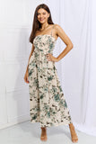POSHOOT  Hold Me Tight Sleeveless Floral Maxi Dress in Sage