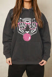 POSHOOT AUTUMN OUTFITS      Full Size Dropped Shoulder Tiger Graphic Hoodie