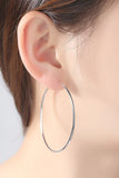 Poshoot    925 Sterling Silver Hoop Earrings