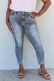 POSHOOT AUTUMN OUTFITS     Full Size High Waisted Stone Wash Slim Fit Jeans