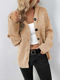 POSHOOT  AUTUMN OUTFITS    Button-Down Long Sleeve Hooded Sweater