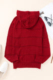 POSHOOT AUTUMN OUTFITS   Zip-Up Raglan Sleeve Openwork Hooded Cardigan