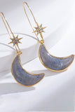 Poshoot Resin Moon Drop Earrings