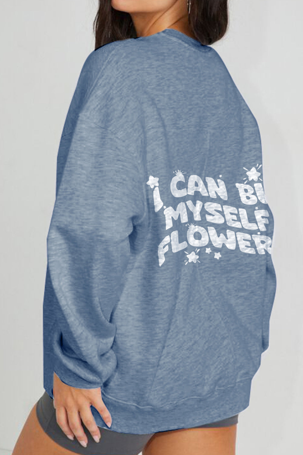 POSHOOT AUTUMN OUTFITS      Full Size I CAN BUY MYSELF FLOWERS Graphic Sweatshirt