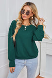 Back to school Round Neck Dropped Shoulder Pullover Sweater