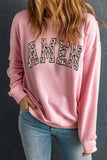 POSHOOT  fall outfits    Round Neck Dropped Shoulder AMEN Graphic Sweatshirt