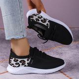 Poshoot - Black Casual Sportswear Daily Patchwork Frenulum Round Comfortable Out Door Sport Running Shoes