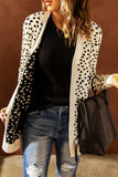 POSHOOT  fall outfits    Full Size Printed Long Sleeve Cardigan with Pocket