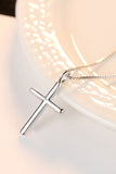 Back To School  Cross Pendant 925 Sterling Silver Necklace