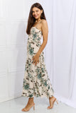 POSHOOT  Hold Me Tight Sleeveless Floral Maxi Dress in Sage