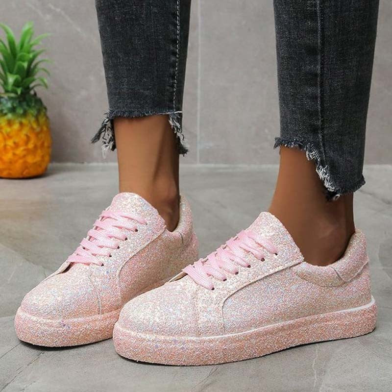 Poshoot - Pink Casual Patchwork Round Out Door Shoes