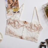 POSHOOT Backless Lace Camisole Women Backless Crop Top 2024 Ladies Summer Vintage Underwire Sexy Vest Top