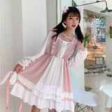 POSHOOT 2022 Japanese Korea Vestidos Femininos Cosplay Retro Lady Lolita Dress Sweet Party Dress Kawaii Ruffles Mori Girl Preppy Dress