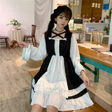 POSHOOT 2022 Japanese Korea Vestidos Femininos Cosplay Retro Lady Lolita Dress Sweet Party Dress Kawaii Ruffles Mori Girl Preppy Dress