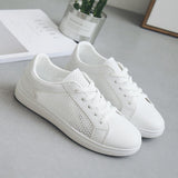 POSHOOT 2022 Fashion Women Shoes Comfortable Light Breathable Mesh White Flats Shoes Outdoor Walking Shoes Casual Shoes Female Sneakers