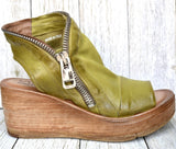 POSHOOT Women Summer Sandals Mid Heels Wedges Shoes Ladies Vintage PU Leather Plus Size Sandalias Mujer  Feminino