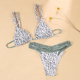 Poshoot  Ruffle Bikini Floral Print Swimsuit Biquinis Feminino Bow Swimwear Lace Bikini Set Bathing Suit Women Bikins Hollow Out